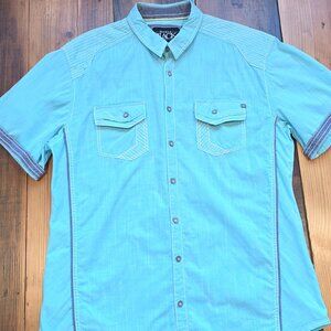 Buckle Black No. 48 Button-Up S/S Shirt Men’s Size XL Athletic Fit Mint Green